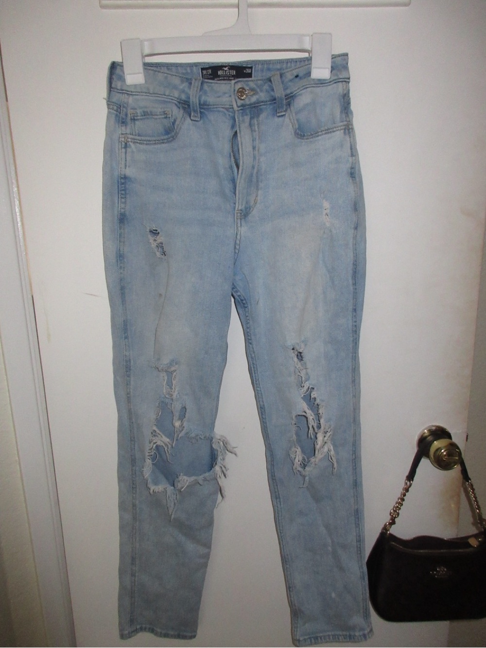 Hollister Light Blue Distressed Skinny Jeans